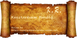Kesztenbaum Renátó névjegykártya